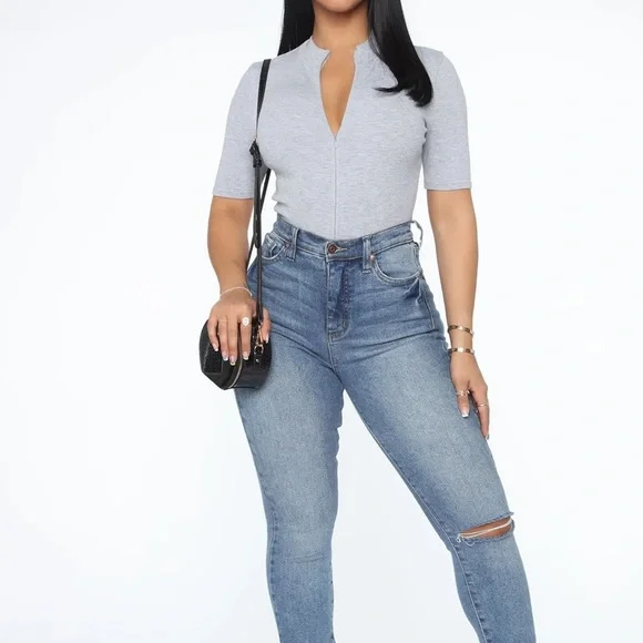 Body suit. Gray. New! - Picture 5 of 5